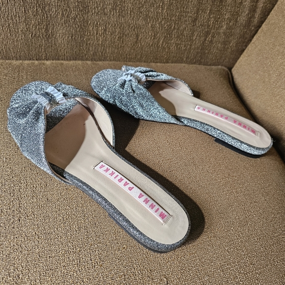 Minna Parikka Silver Flat Sandals Size 41